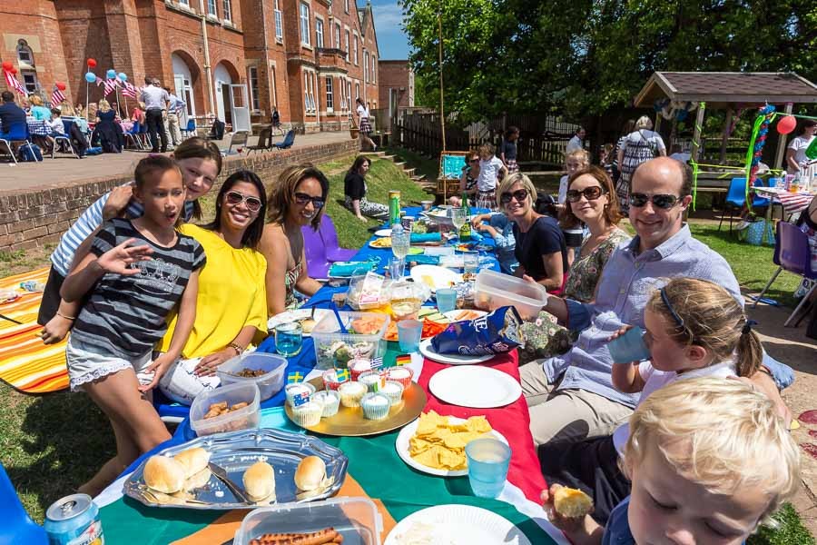 The parents celebrating Speech Day afterwards