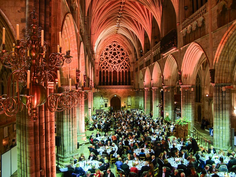 Exeter Cathedral at the Grand Nave Dinner