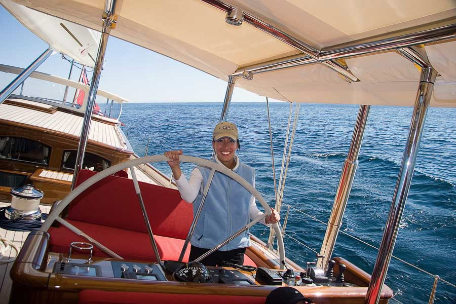 Susanne at the wheel of Adele