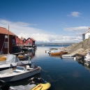 Another view of Karingon harbour. Adele stayed at anchor outside the harbour.