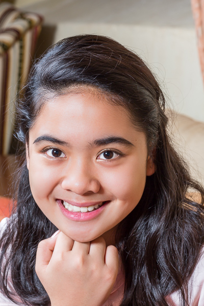 Portrait of a confident girl. Dec 2014