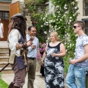 Captain Sparrow is chatting to Ajoy, Clare and Josh.