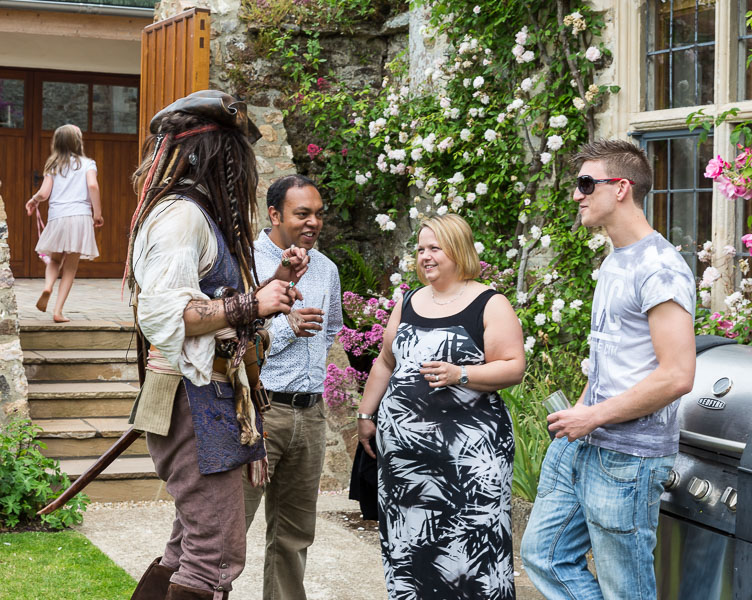 Captain Sparrow is chatting to Ajoy, Clare and Josh.