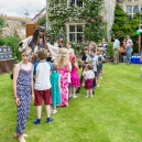 The children are queuing up for pistol duels.