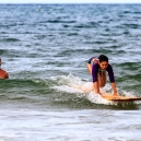 Mikee is being taught surf boarding by Andrew (Riza’s ex!!!)