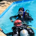 Mikee learned scuba diving in Bohol