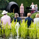 Our opera singer  in the rose garden