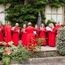 Back in the courtyard the church choir finished with some songs