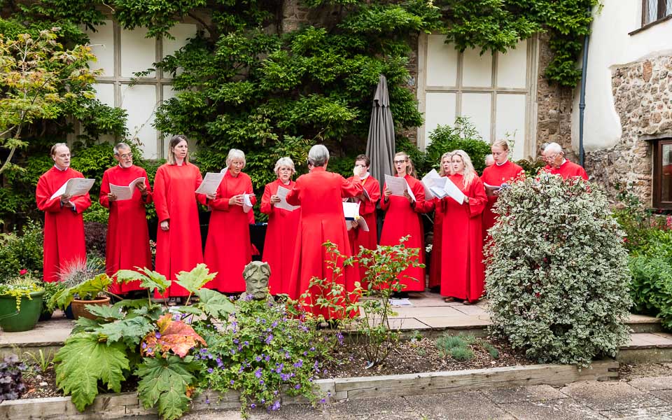 Back in the courtyard the church choir finished with some songs