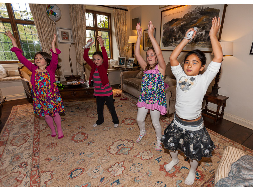 Mikee’s choir friends arrived early and here they are dancing Wi