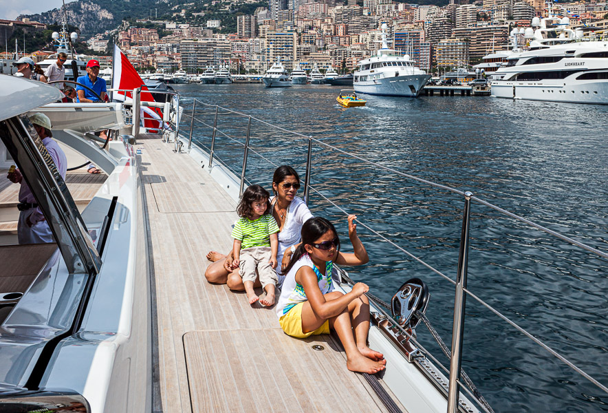 Leaving the harbour in Monaco