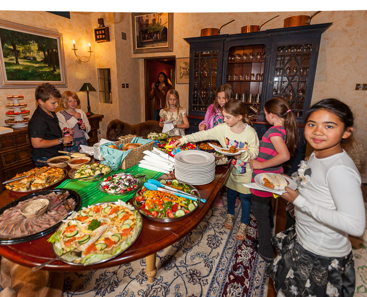 We served a buffet