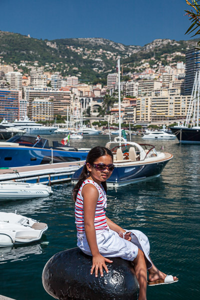 Mikee at the harbour in Monaco