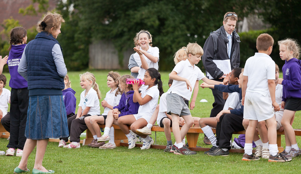 The children are resting between their different activities