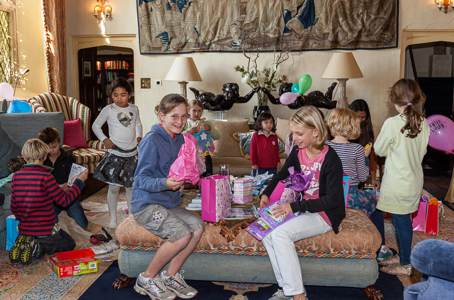 The kids got gifts as well