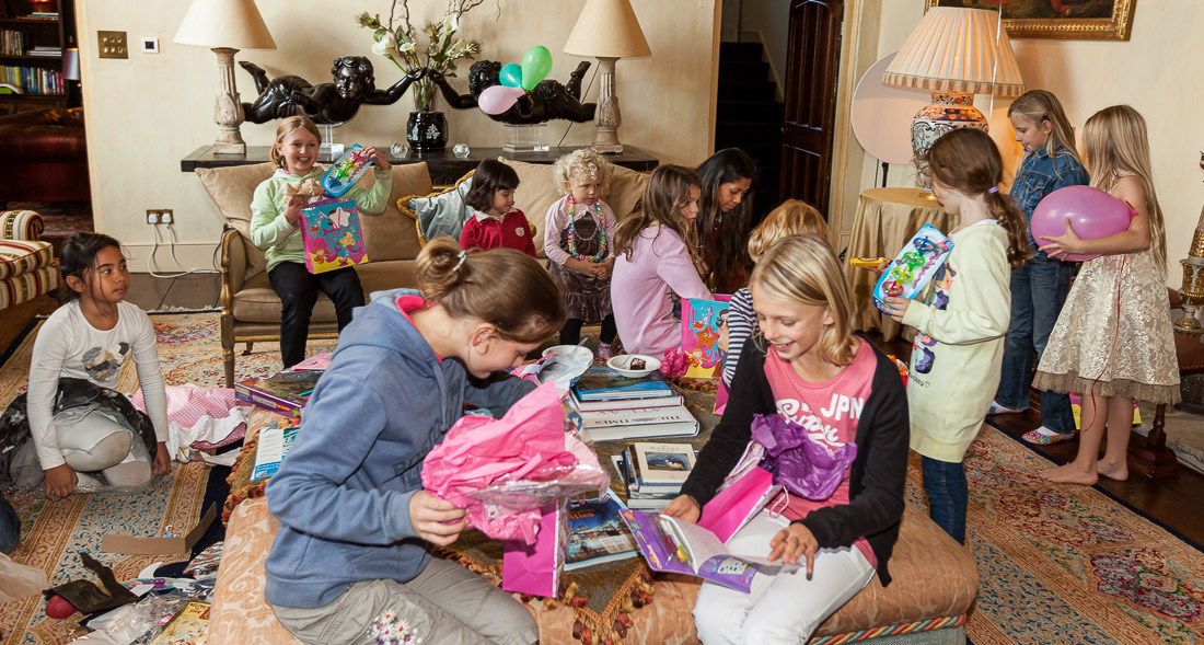 Opening gifts
