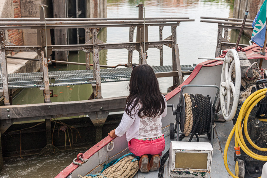 Mikee checks out the first lock