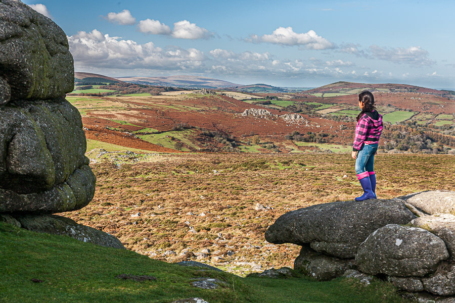 Mikee admiring the views at Dartmoor