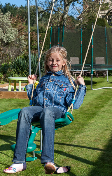 Polina in the swing