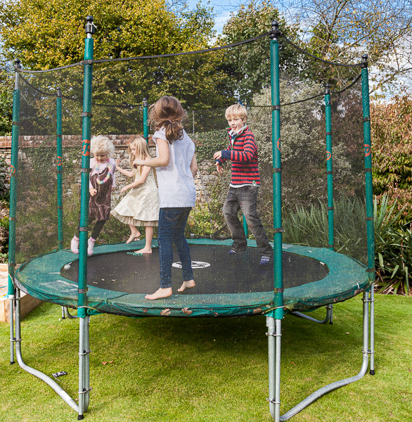 In the trampoline