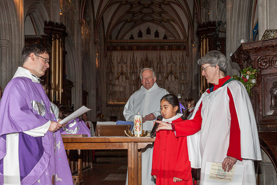 Mikee taking her oath