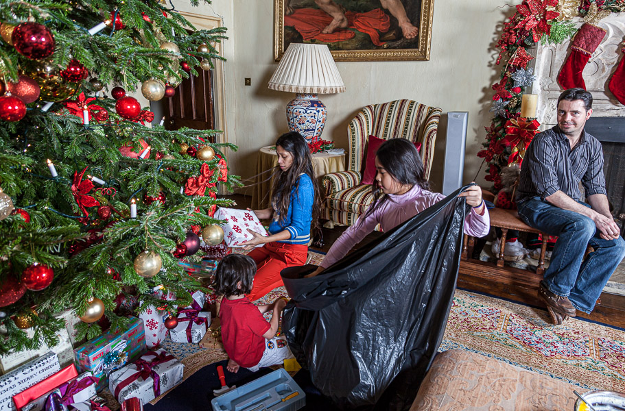 We started to open the Christmas gifts