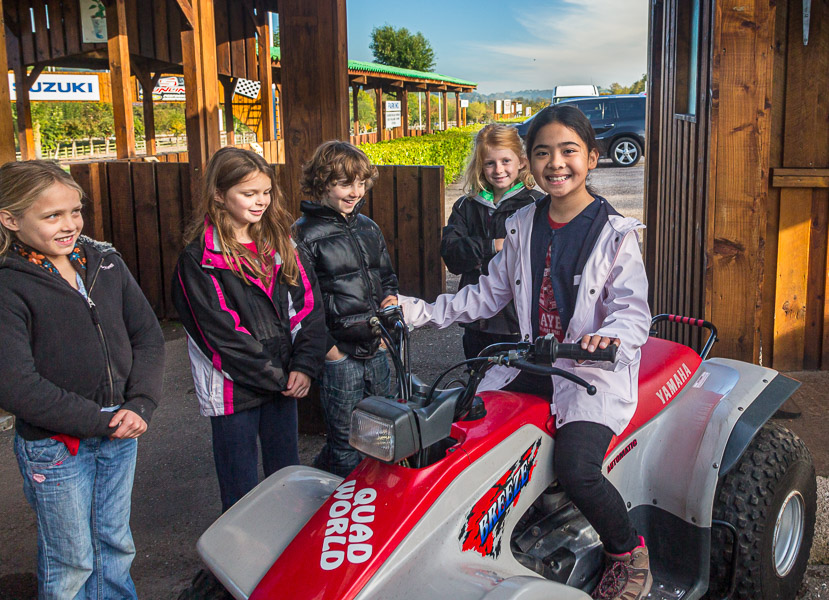 Now we have come to Mikee’s birthday party. The quad bikes are t