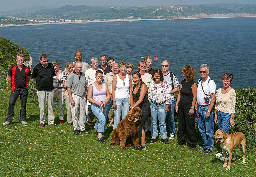 With my cousins on a walk at Beer. Spring 2003