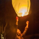 Lighting Lanterns in the sky on Riza’sbirthday 6 Jan