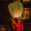 Lighting Lanterns in the sky on Riza’sbirthday 6 Jan