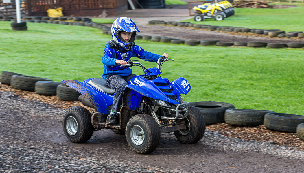 Alex on the quad bike