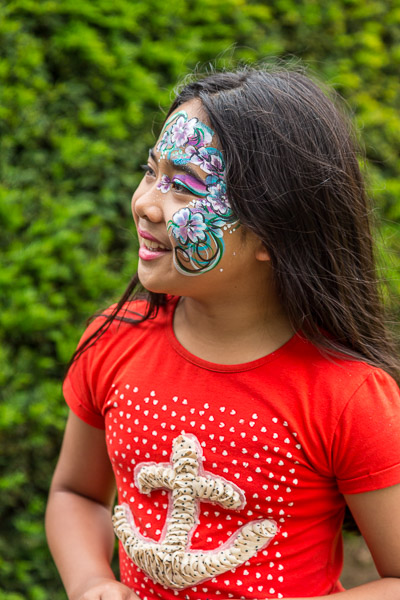 Mikee with face paint
