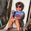 Basking in the sun on one of our balconies at havet