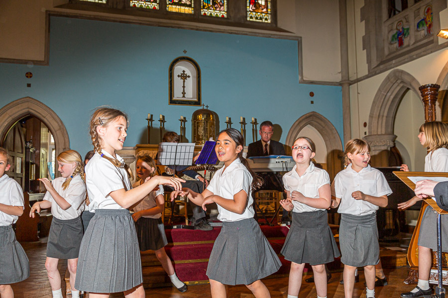 Performing and singing in school