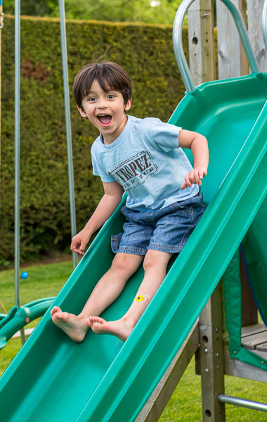 On the slide