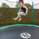 Jumping on the trampoline