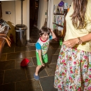 and dancing in the kitchen with Mama as partner