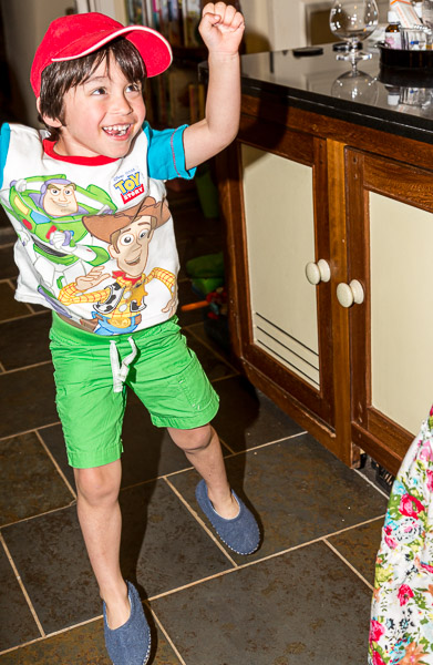 and dancing in the kitchen with Mama as partner