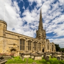 The parish church of St John the Baptist at Burford built in the 15th century