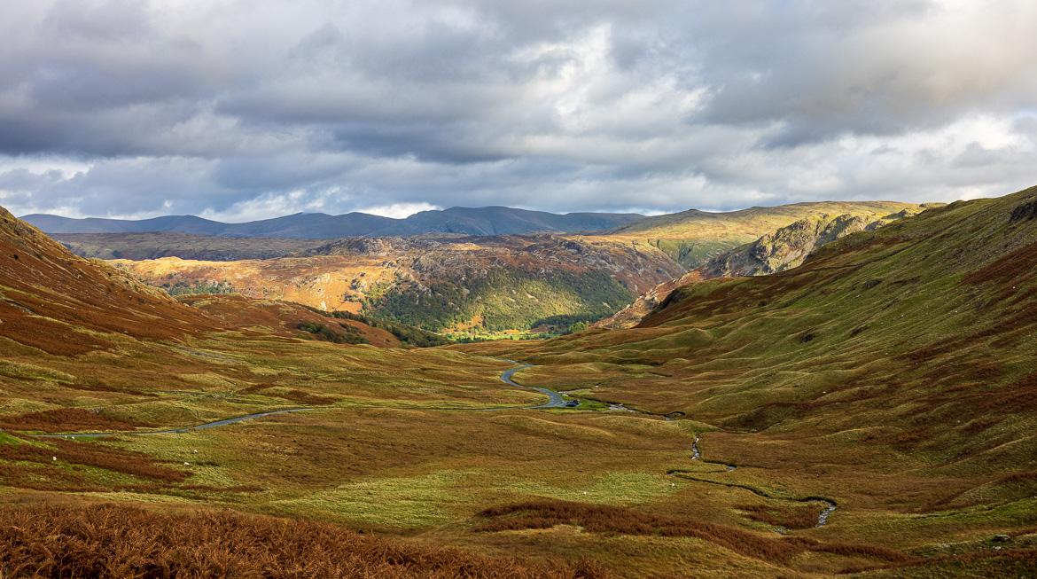 At the other side of Honister Pass we descended towards Borrwodale