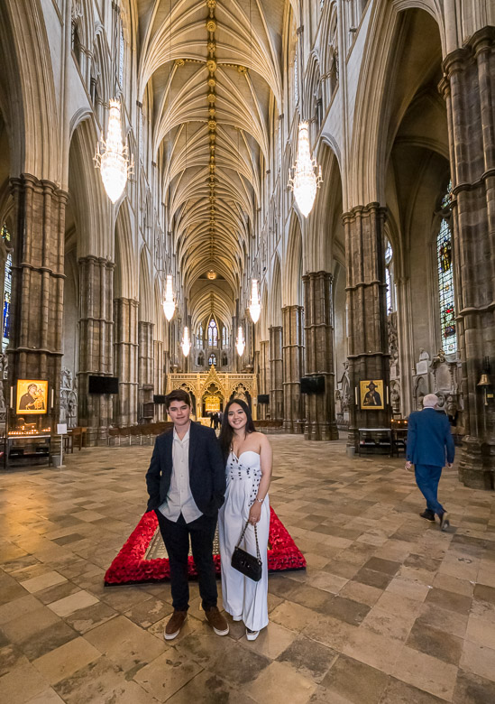 The reception was at Westminster Abbey, where we were given a tour of the Abbey