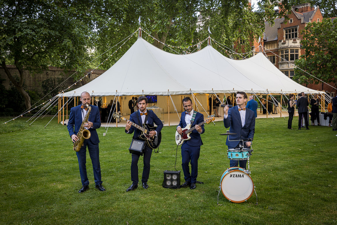 In the gardens of the Abbey ann orchestra entertained us