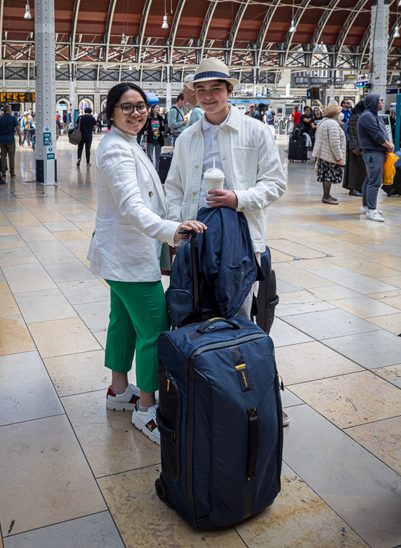 On Sunday morning we were ready to go back to Devon. Here at Paddington Station