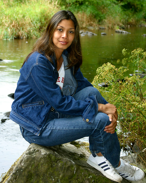 Jennifer at the Tarr Steps